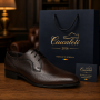Pantofi barbati maro din piele naturala cu perforatii decorative SIR020GML